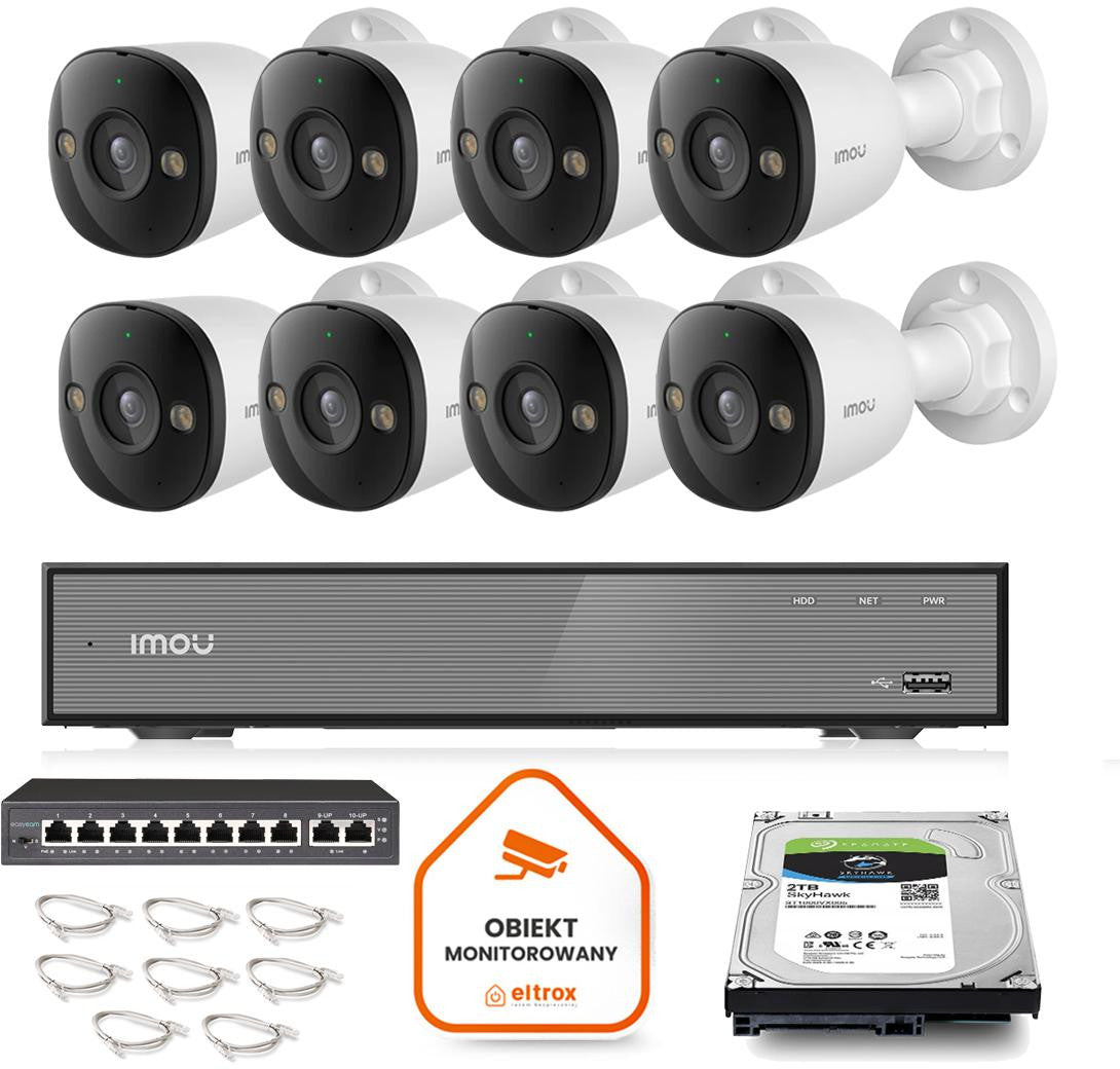 Zestaw monitoringu Imou 8x kamera PS3E-8Q0 8MP POE