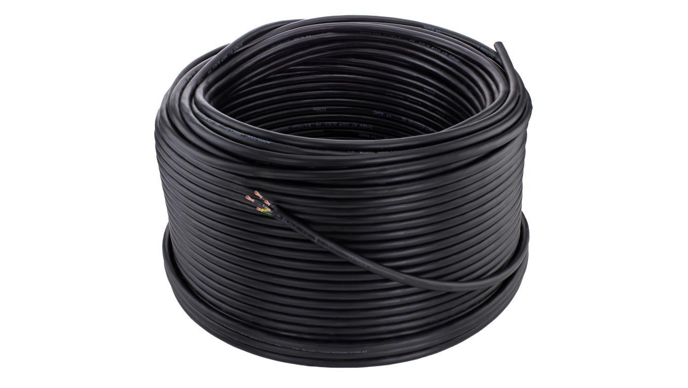 Kabel sterowniczy ziemny BiT 500 Black FR 5x0,75mm2 czarny 300/500V zasilający numerowany olejoodporny linka Bitner /100m/