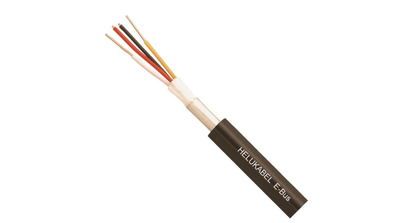 Kabel transmisyjny ziemny E-BUS 2x2x0,8mm do magistrali instalacyjnej EIB KNX czarny 150V ekranowany bezhalogen Helukabel /500m/