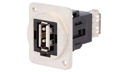 Łącznik USB A - USB A 2.0 FT metal 19x24mm CP30208NM3