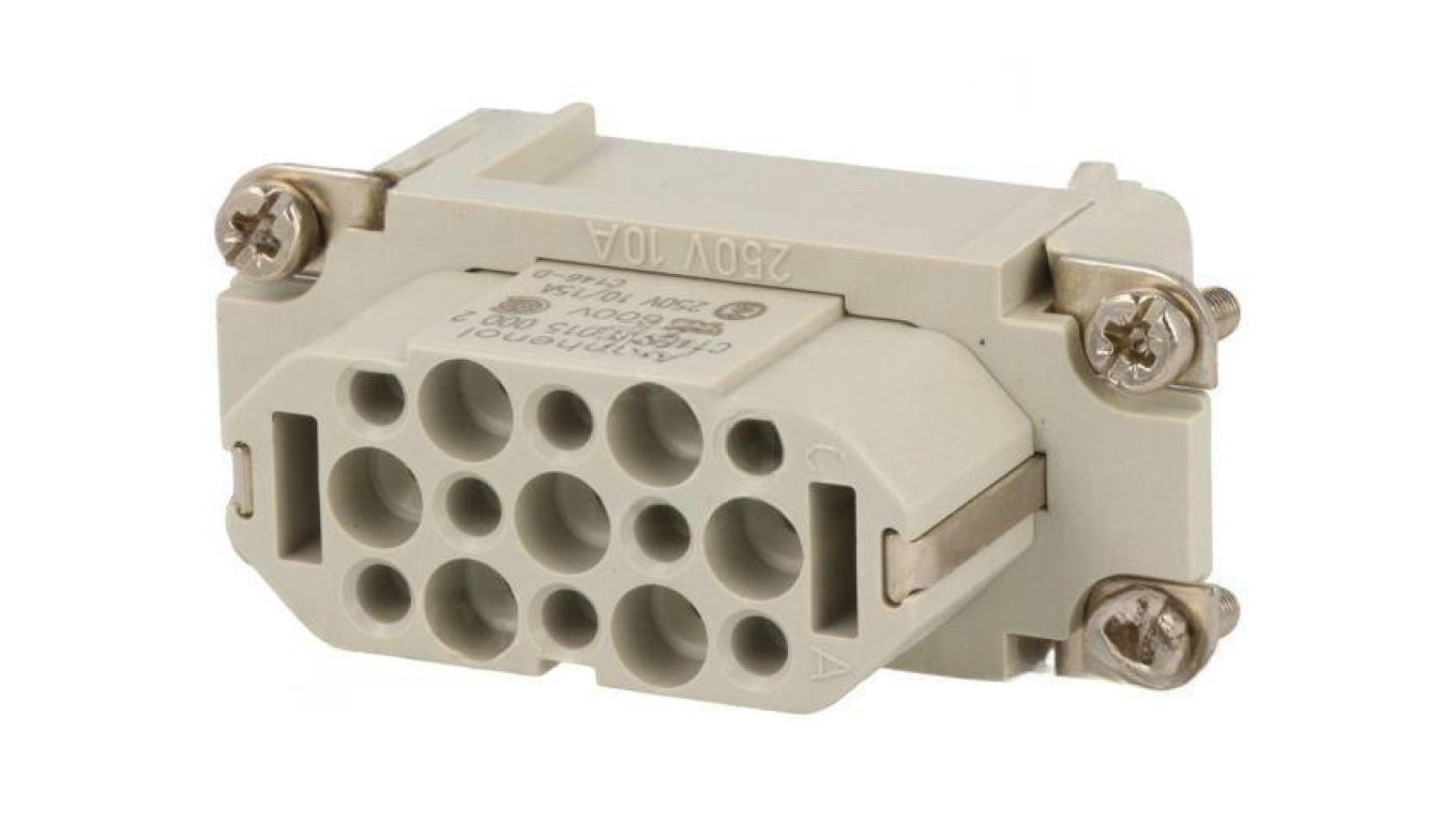 Złącze HDC wkładka stykowa żeńskie 10A 250V -PIN 15 15+PE C14610B0150002
