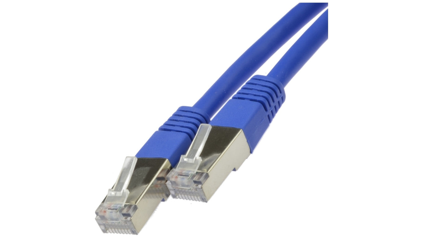 Patchcord FTP kat.5e kabel sieciowy LAN 2x RJ45 linka niebieski 0,5m NEKU