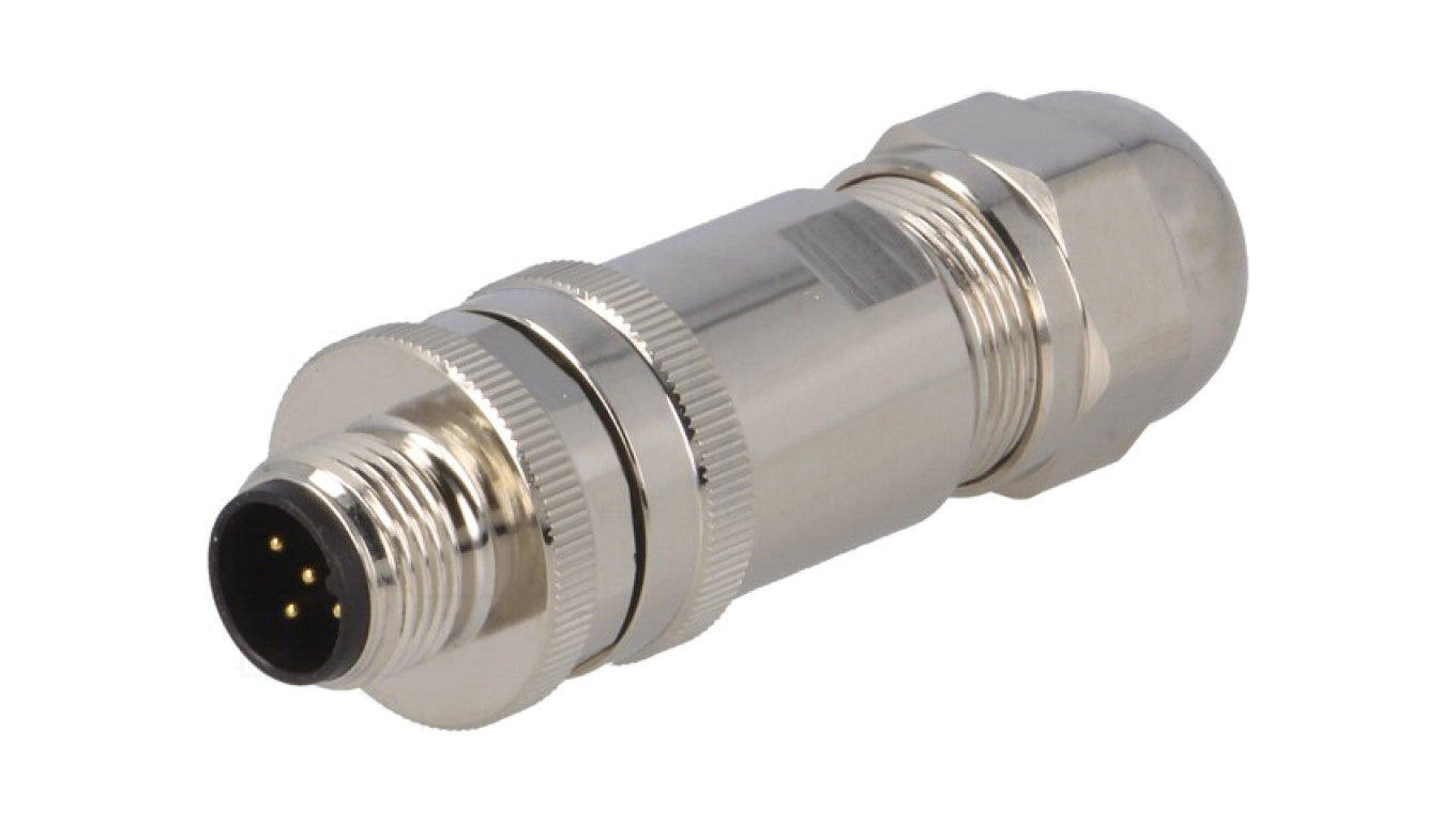 Złącze okrągłe M12 męskie proste ekranowane 5-PIN 60V PG9 T4111012051-000