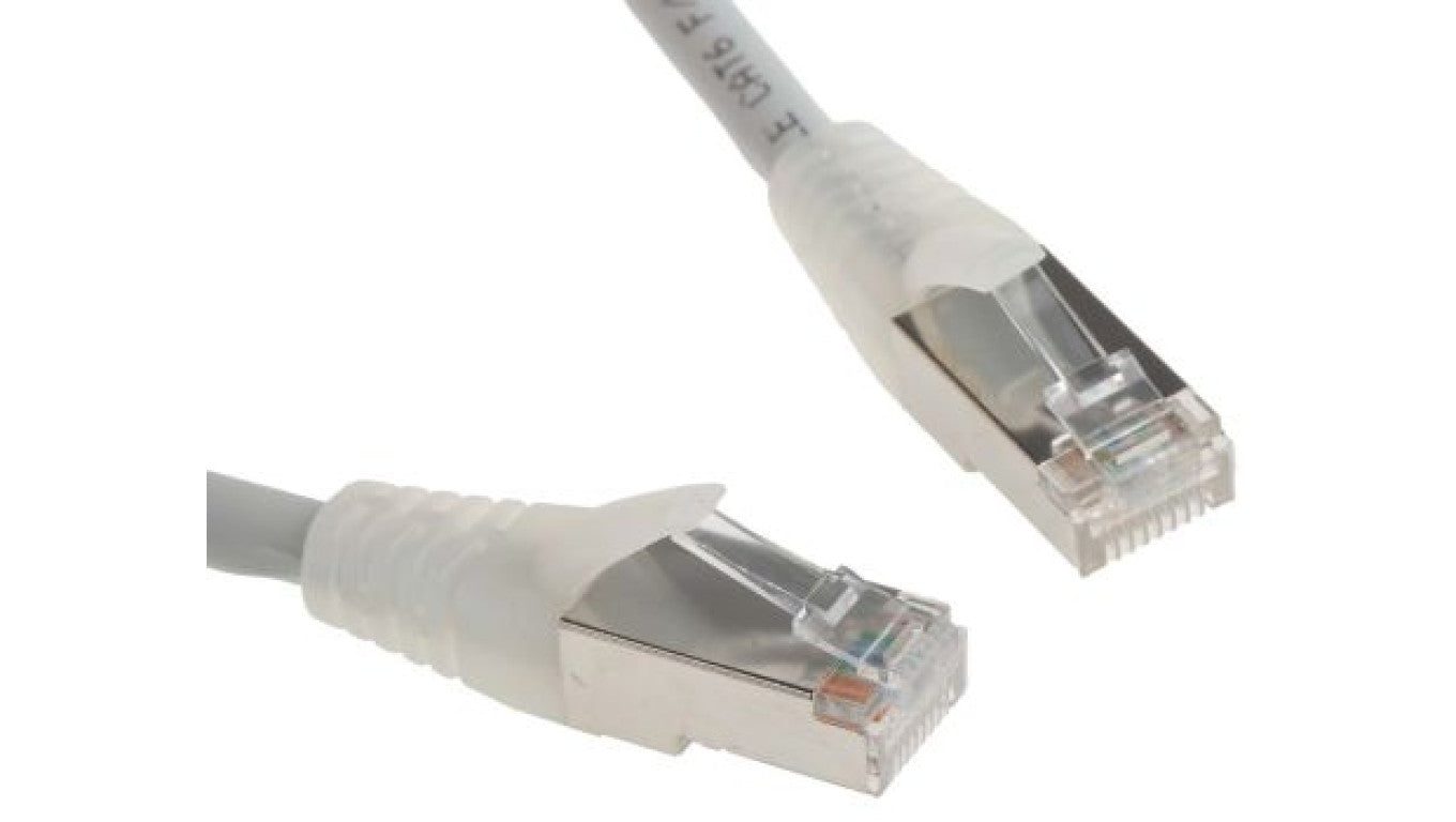 Kabel kategorii 6, Szary, Wtyk RJ45/męski RJ45dł.: 500mm, mat. koszulki: LSZH