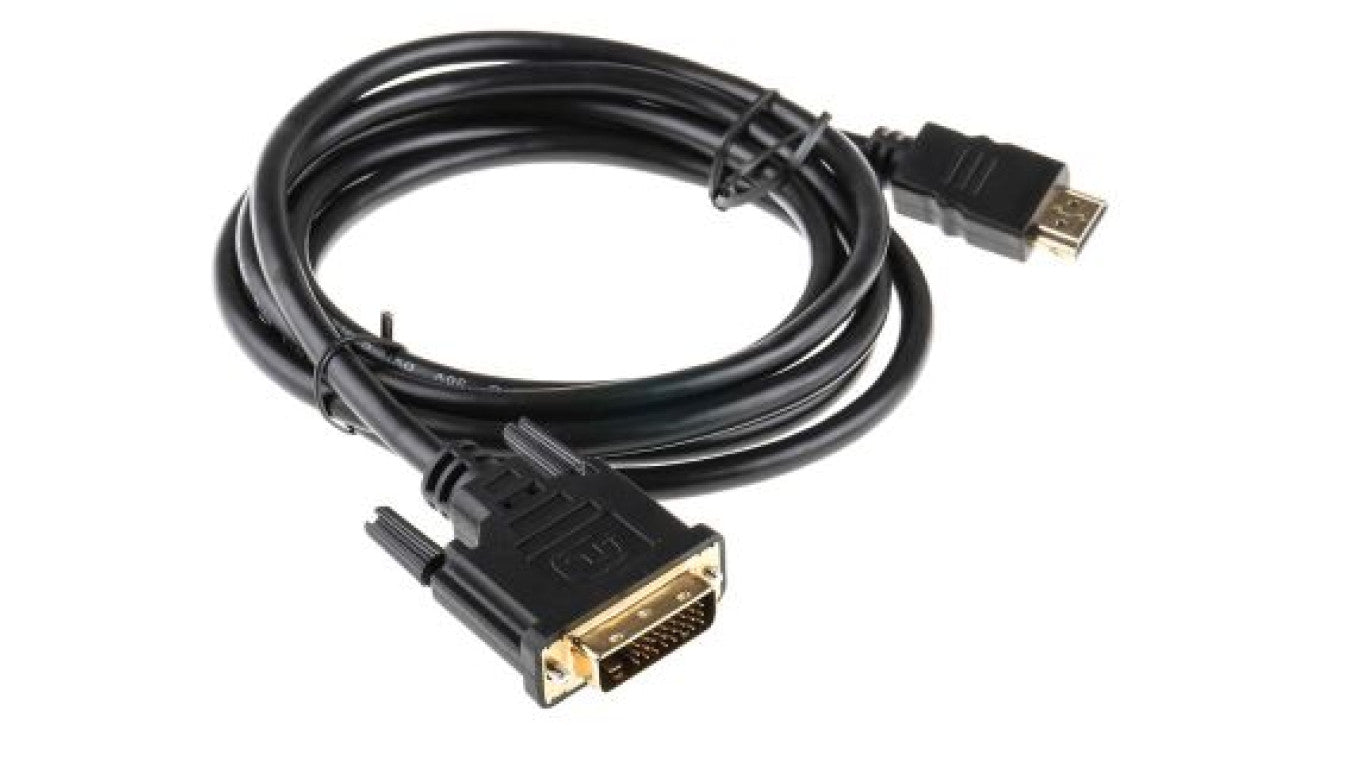 Zespół cyfrowych kabli wideo i monitorowych 2m Wtyk HDMI to Męskie DVI-D Czarny