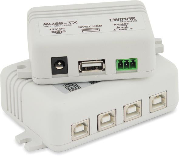 Aktywny przedłużacz myszy USB z separowanym odbiornikiem EWIMAR MUSB-4/1/So v3.2