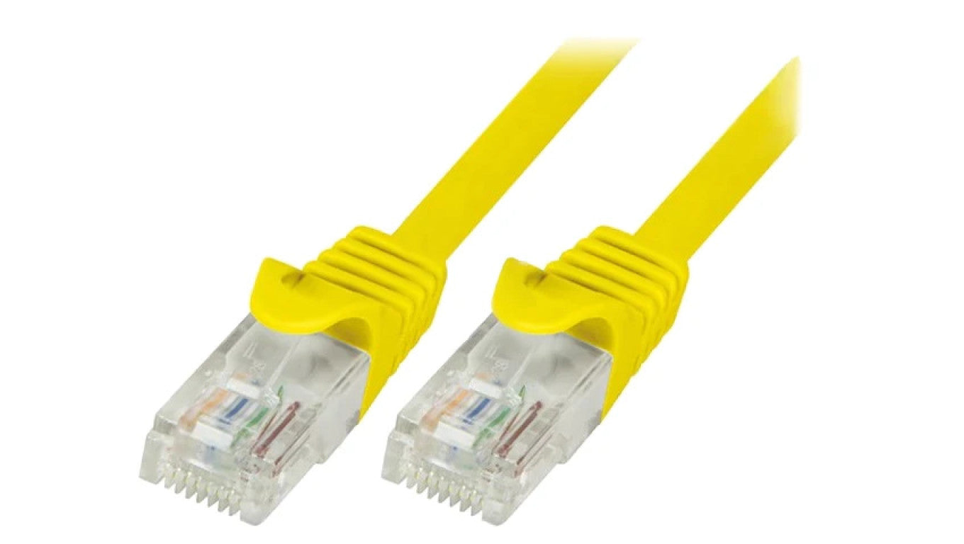 Patch cord U/UTP 6 linka CCA PVC żółty 10m 24AWG CP2097U