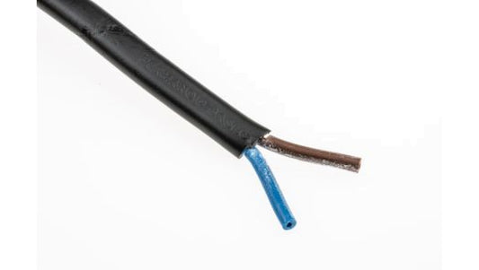 Sieciowy kabel zasilający 2 Core Polichlorek winylu PVC Sheath Czarny 3.35 x 5.3mm od , 300 V