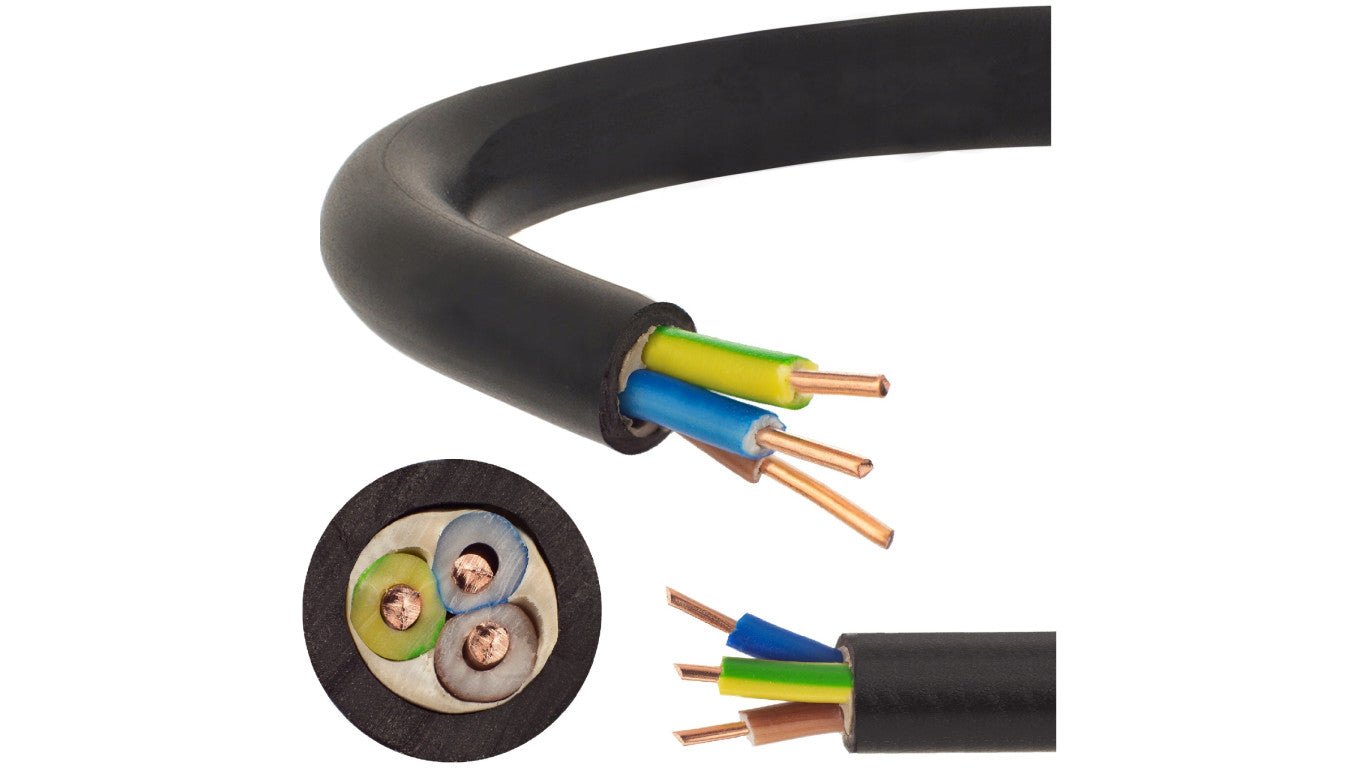 Kabel prądowy YKY 0,6/1kV 3x1 drut do ziemi Elektrokabel /50m/