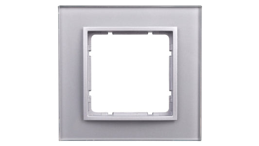 Berker B.7 Ramka pojedyncza szklana aluminiowa 10116414