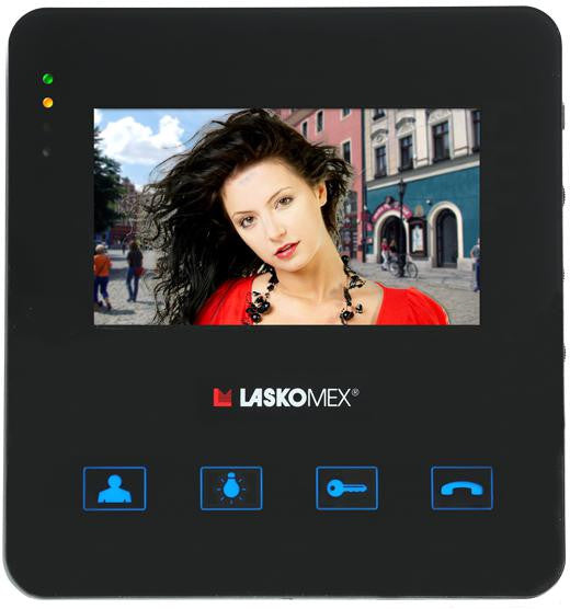 Laskomex Monitor MVC-8251 CZARNY KOLOR 4.3 cala z obsługą centrali portierskiej PR1