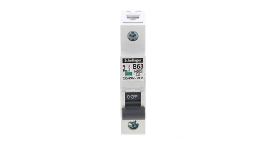 Wyłącznik nadprądowy 1P B 63A 4,5kA AC SCHELINGER A02-G7-1P-B63