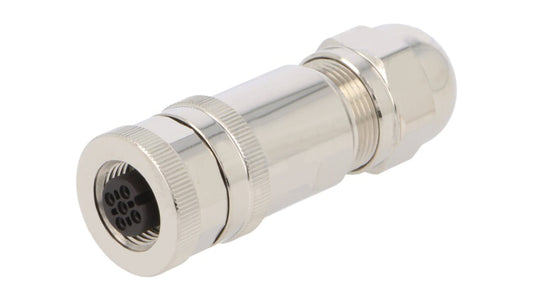 Złącze okrągłe M12 żeńskie proste ekranowane 5-PIN 60V PG9 T4110012051-000