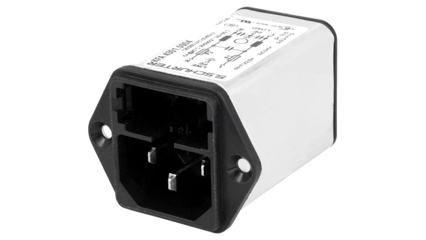Złącze zasilające AC gniazdo męskie 6A 250VAC IEC 60320 KFA 4301.5004