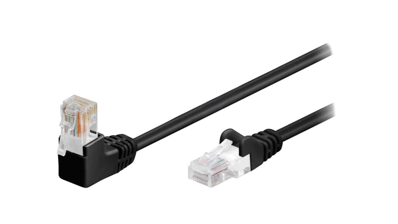 Patch cord U/UTP 5e linka CCA PVC czarny 15m 26AWG 94193