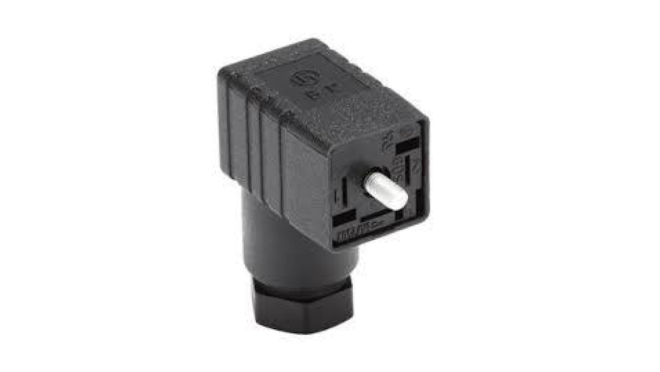 Złącze zaworowe typ A 18mm żeńskie 3-PIN 2A GML 216 NJ LED 24 VR YE black
