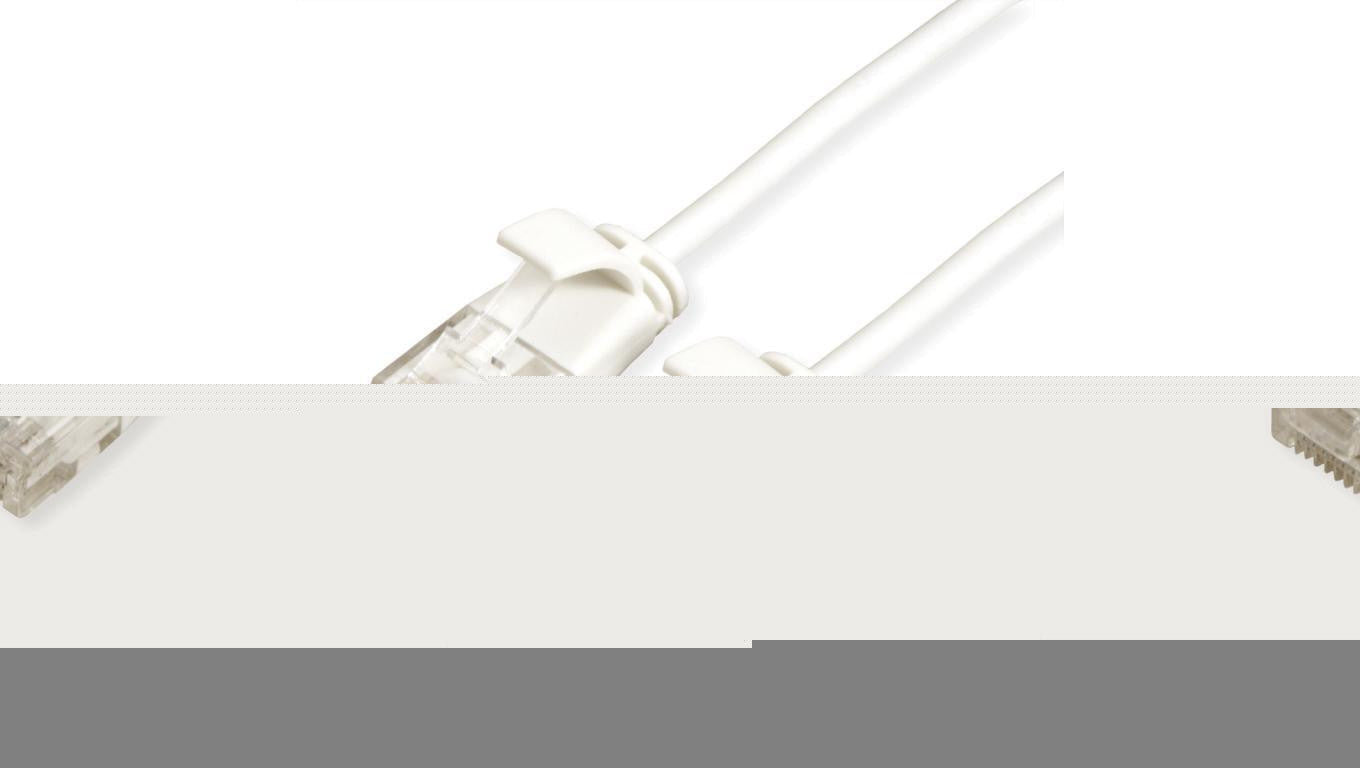 ROLINE UTP Data Center Patchkabel Cat.6A (Class EA), LSOH, extra dun, wit, 5 m