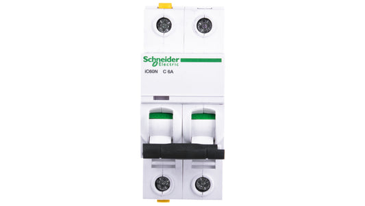 Wyłącznik nadprądowy 2P C 6A 6kA AC iC60N-C6-2 Acti9 A9F04206