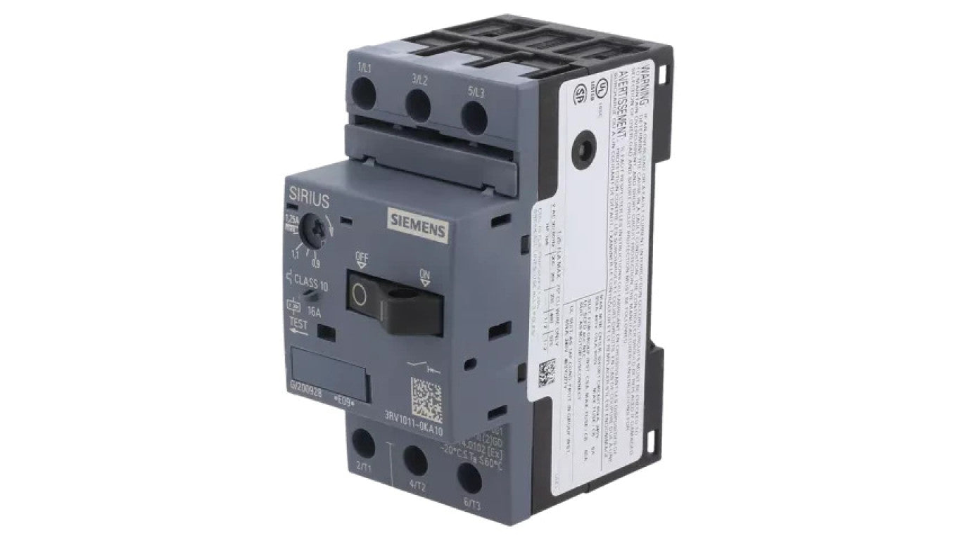 Wyłącznik silnikowy 0,37kW 220÷690VAC na szynę DIN 3RV1011-0KA10