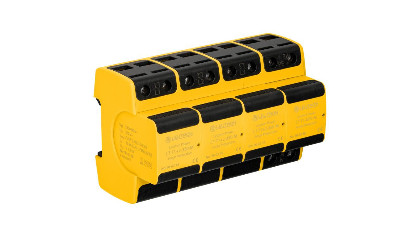 Ogranicznik przepięć Leutron Typ T1+T2 4P 25kA TN-S CT-T1+2/3+1-350-FM 960 001