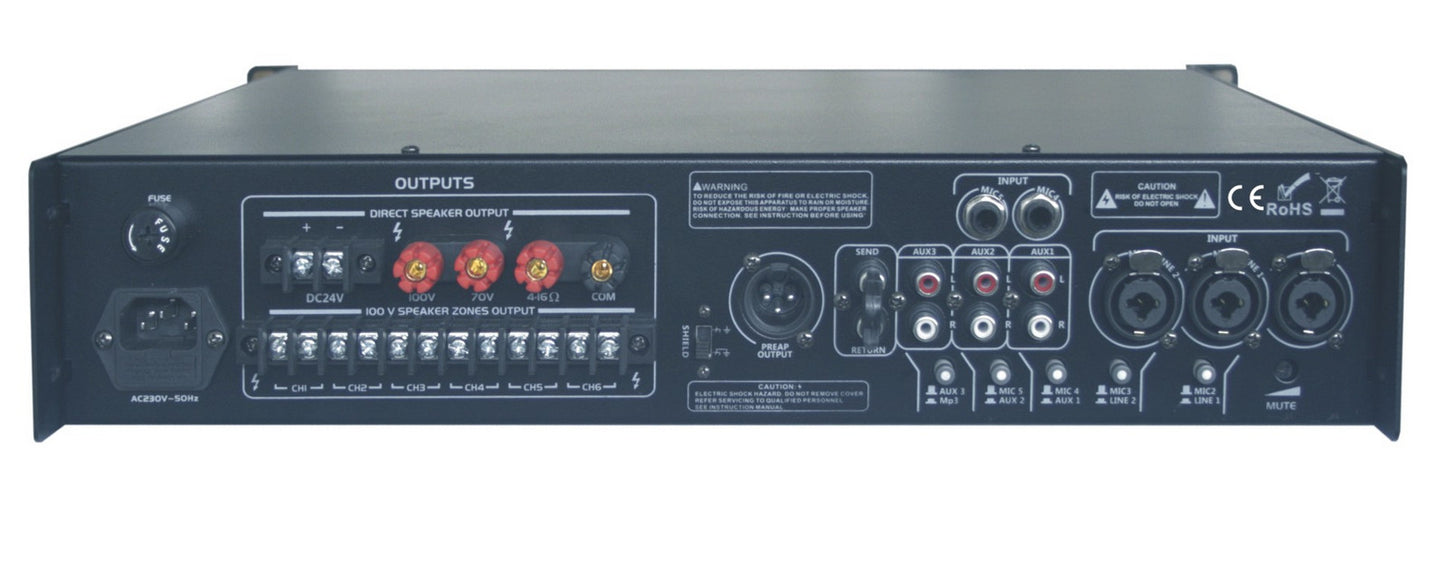 WZMACNIACZ RH SOUND DCB-250BC/MP3+Bluetooth 250W 100V