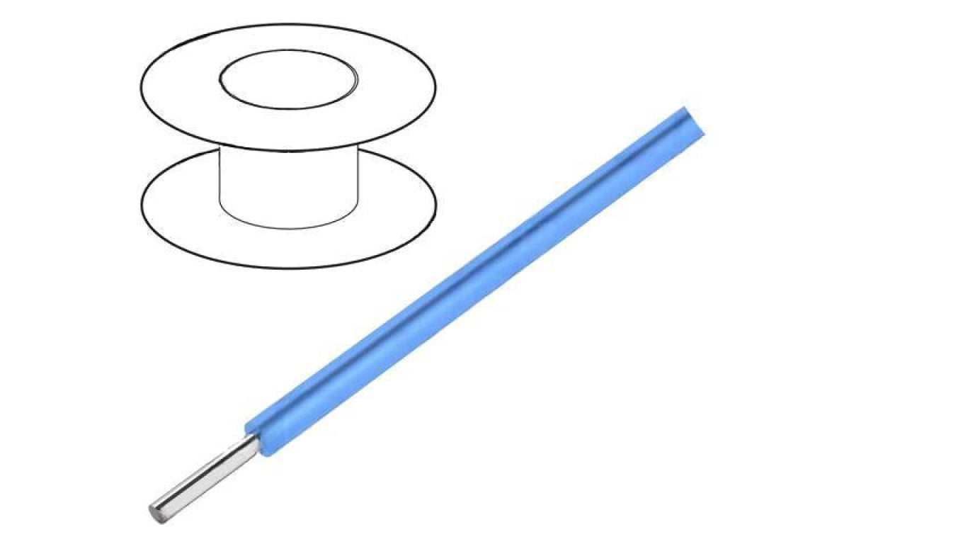Przewód HookUp Wire d: 22AWG drut Cu PVC niebieski 300V 30,5m 3051/1 BL005