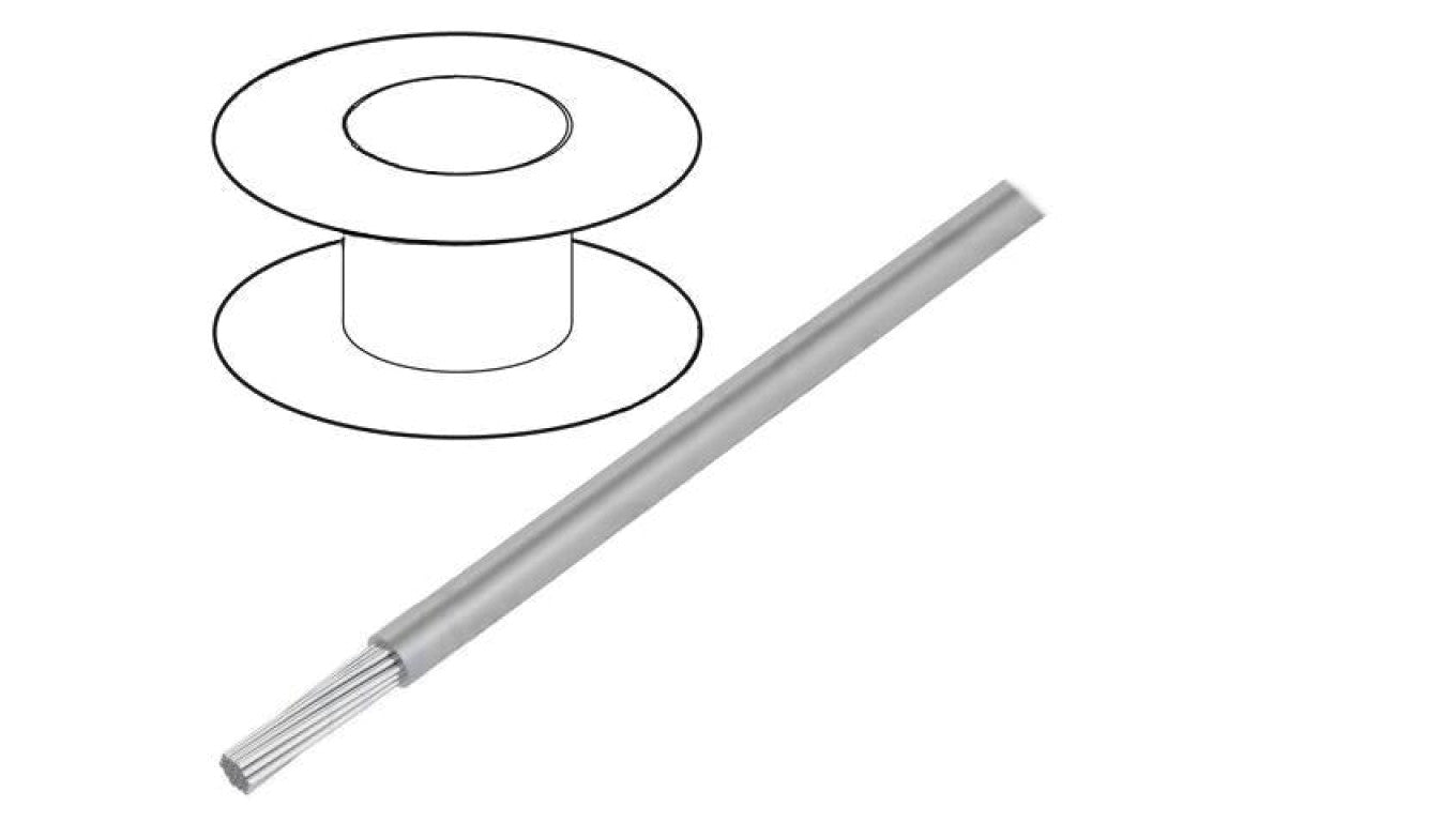 Przewód HookUp Wire linka Cu 30AWG PTFE ciemnoszary 600V 30,5m 5851 SL005