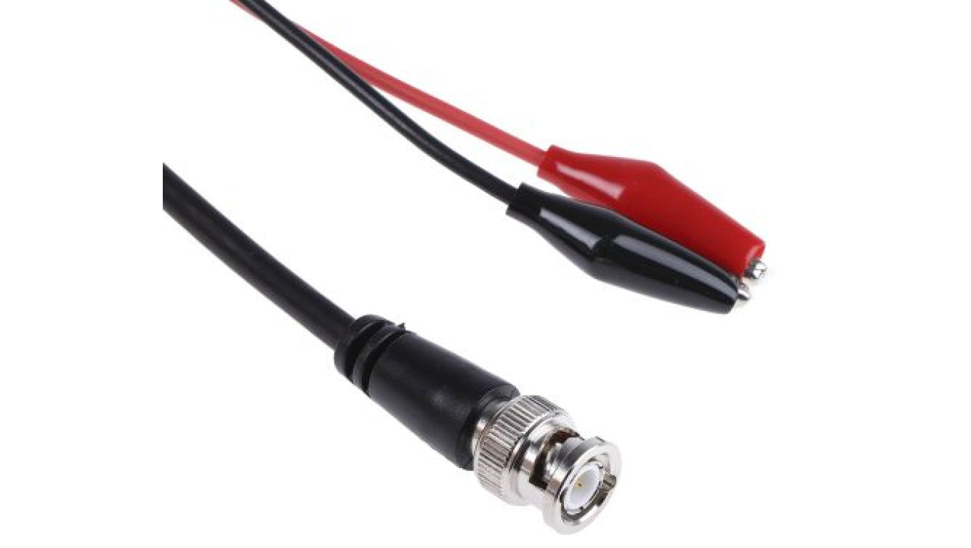 Zespół kabli koncentrycznych, 16 AWG, Czarny Male BNC Crocodile Clip 1.2m, RS PRO Z zakończeniem