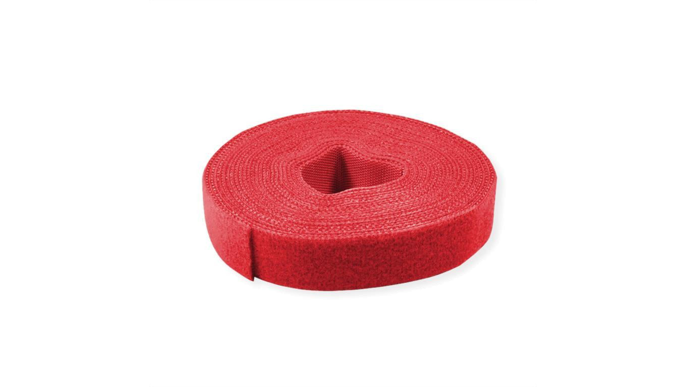 VALUE rzep na rolce, 10 mm, czerwony, 25 m
