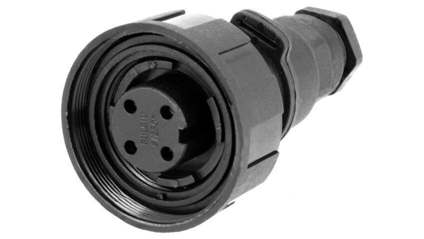 Złącze okrągłe wtyk żeńskie PIN: 4 10A 250V IP68 UL94V-0 PX0748/S