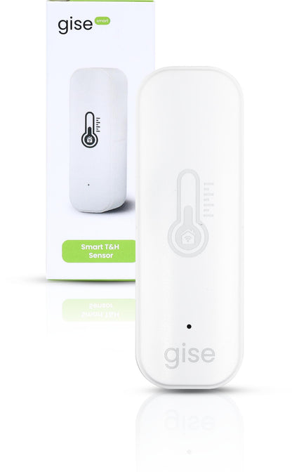 GISE Smart Czujnik temperatury i wilgotności Wi-Fi Biały | Tuya | GTHS-WF-01-W