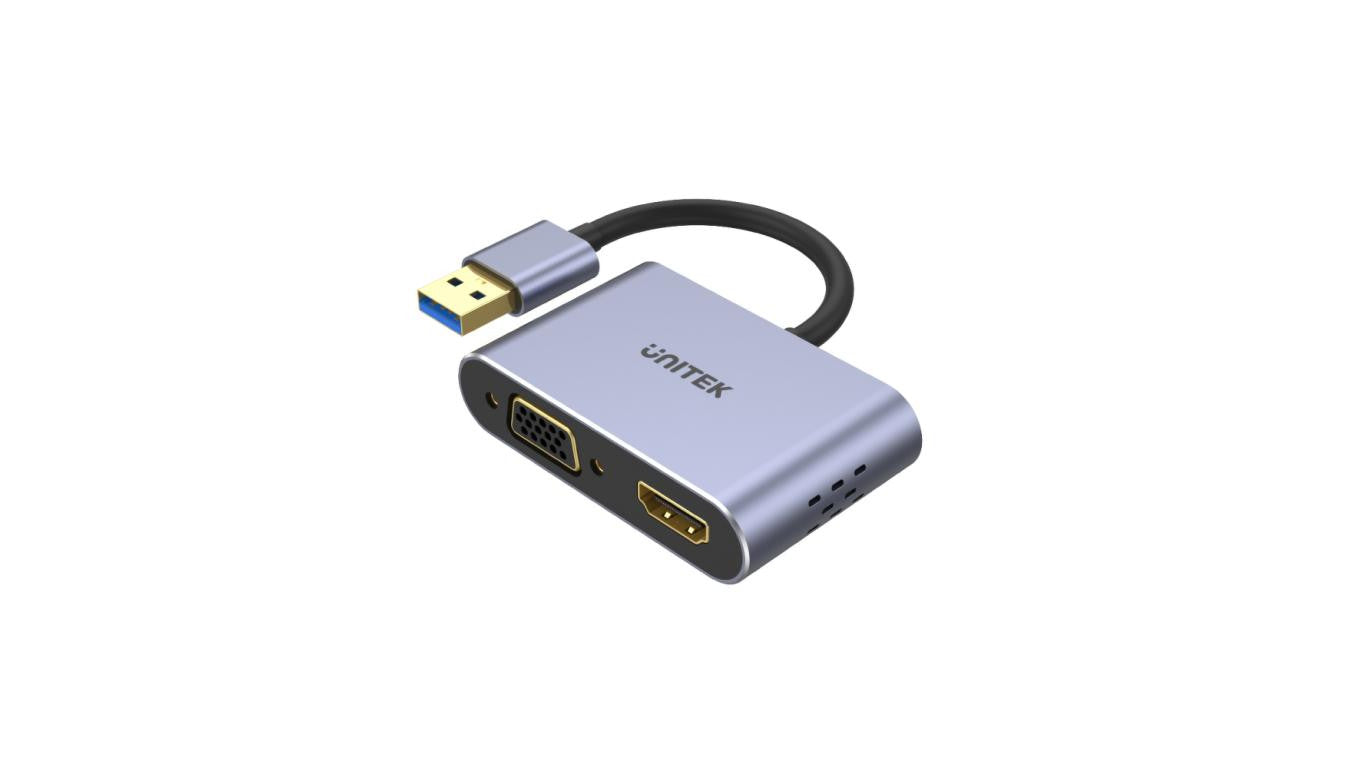 Unitek Adapter USB na HDMI i VGA, FullHD