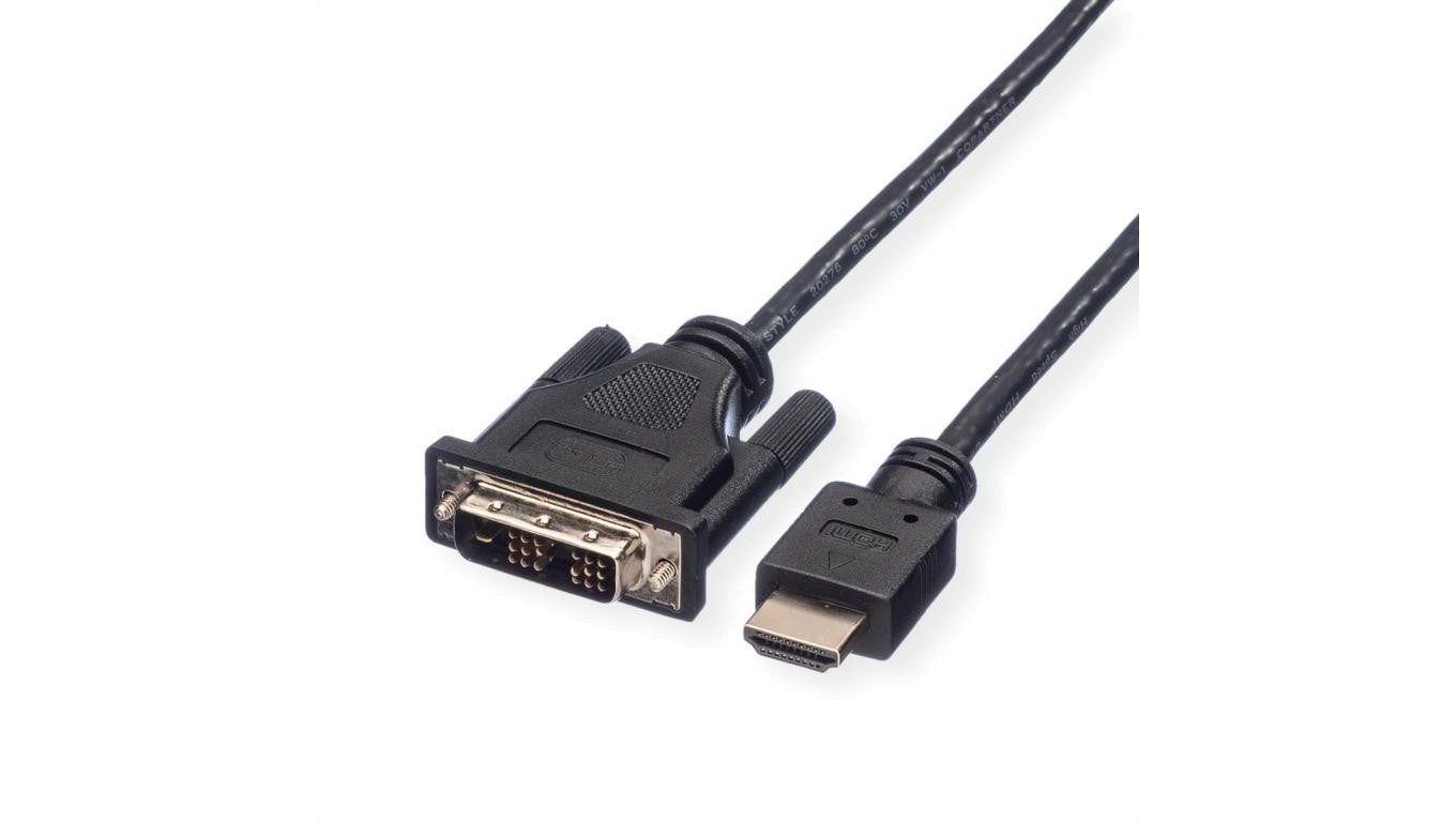 ROLINE Monitorkabel DVI (18+1) - HDMI, M/M, zwart, 2 m