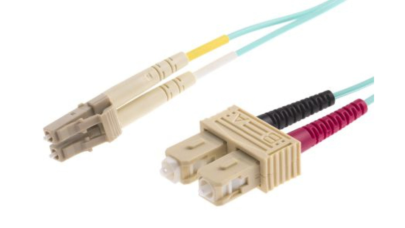 Kabel światłowodowy, średnica: 900μm, OM3 Wielomodowy, Niebieski, LC/SC