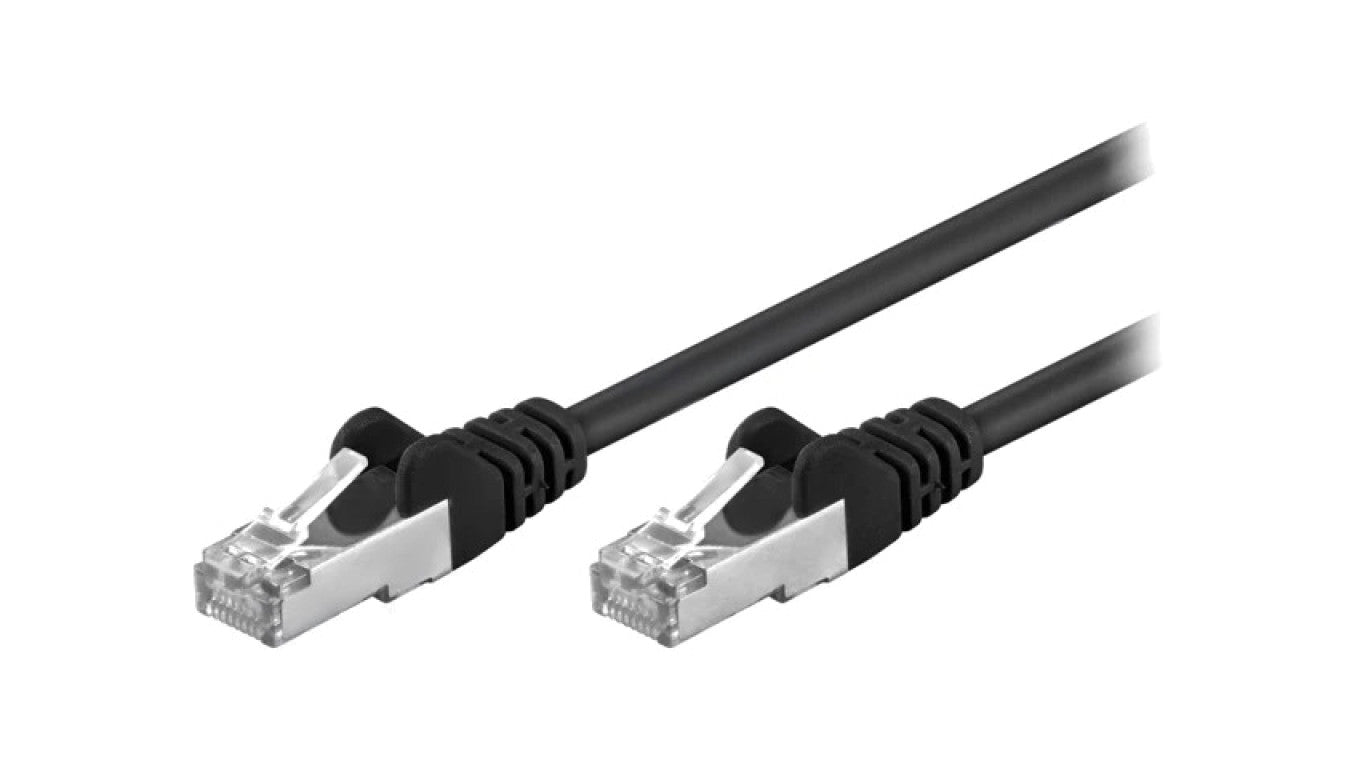 Patch cord F/UTP 5e linka CCA PVC czarny 30m 26AWG 68661