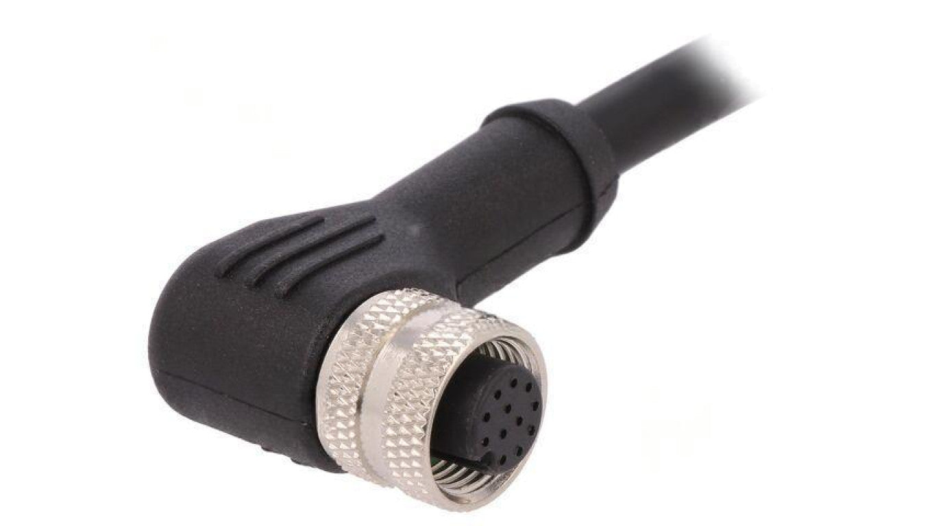 Złącze M12 wtyk żeńskie PIN: 12 kątowe 1,5A 30V IP67 przewody PXPTPU12RAF12ACL010PUR