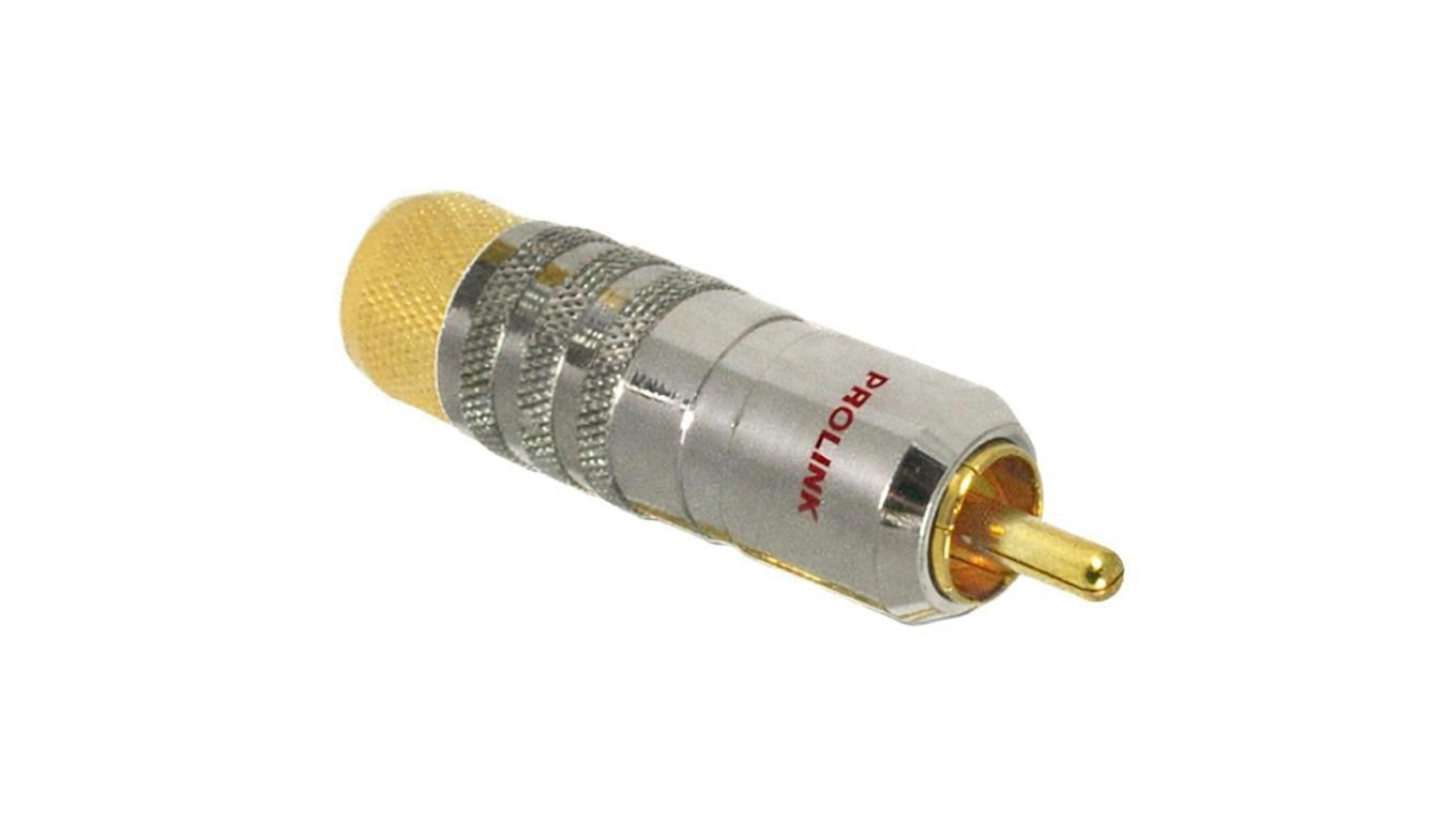 PROLINK Premium TRC-017 Wtyk RCA Cinch na kabel do 6,3mm pozłacany czerwony