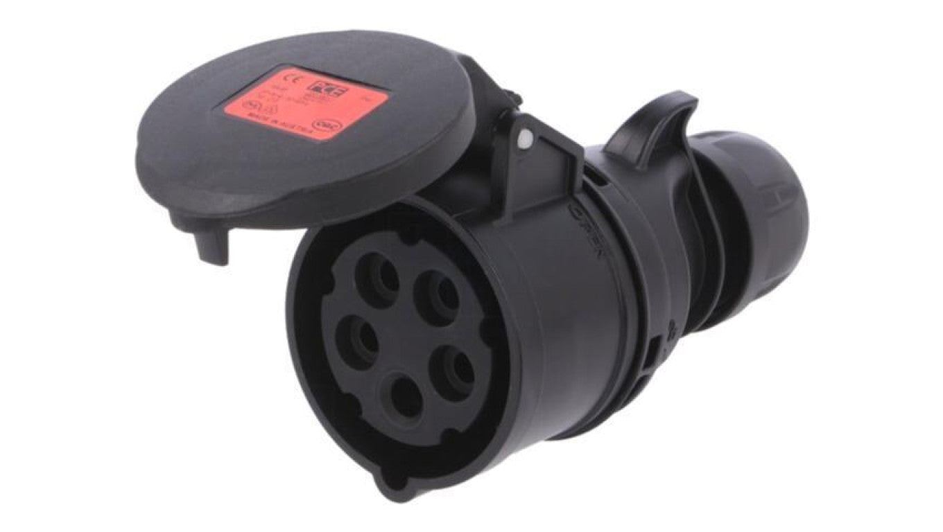 Złącze zasilające 3-fazowe AC, wtyk żeński, 16A/400VAC, IP44 215-6X