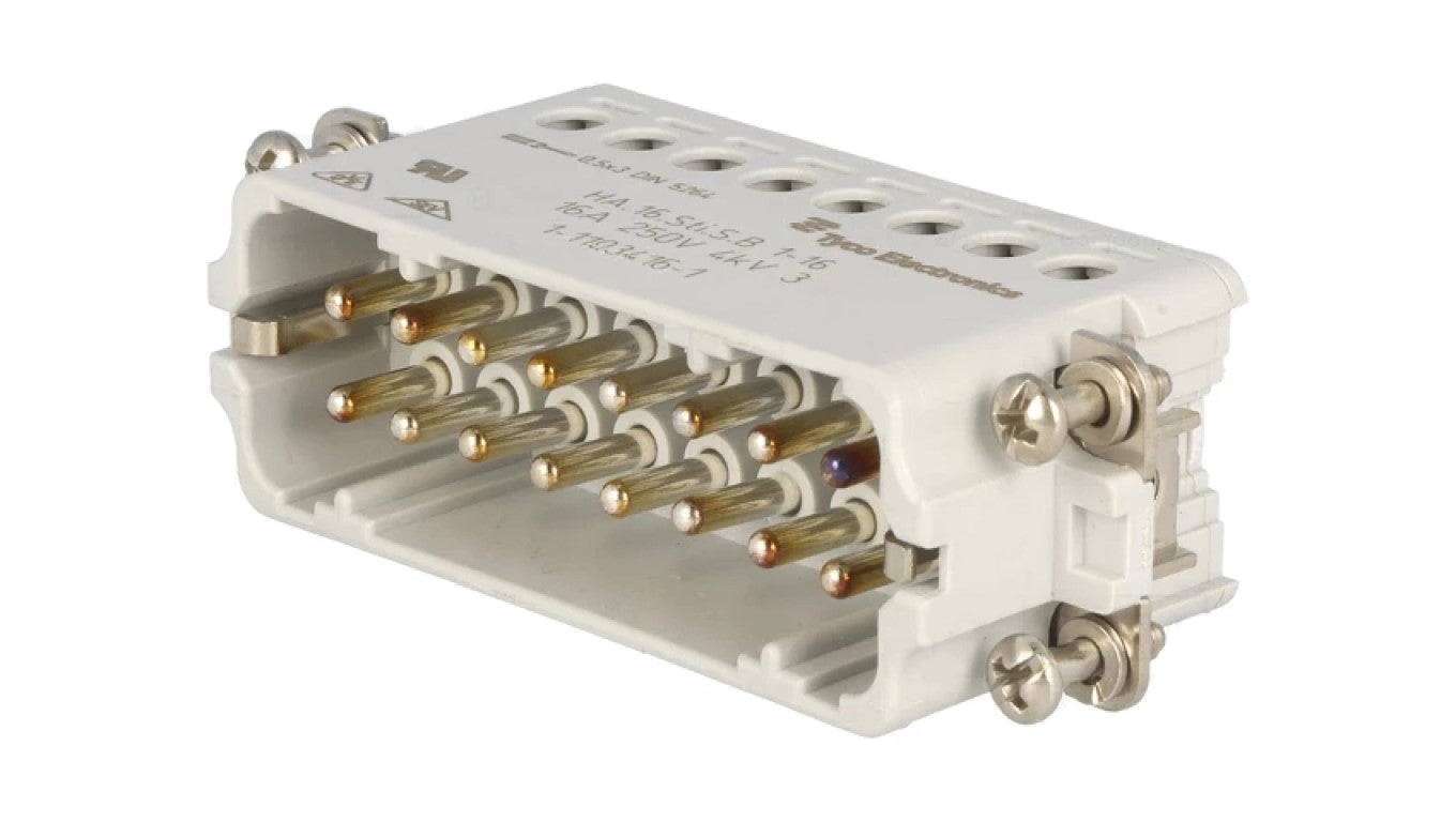 Złącze HTS męskie HTS HA 16-PIN rozmiar 5 16A 250V srebrzony 1-1103416-1
