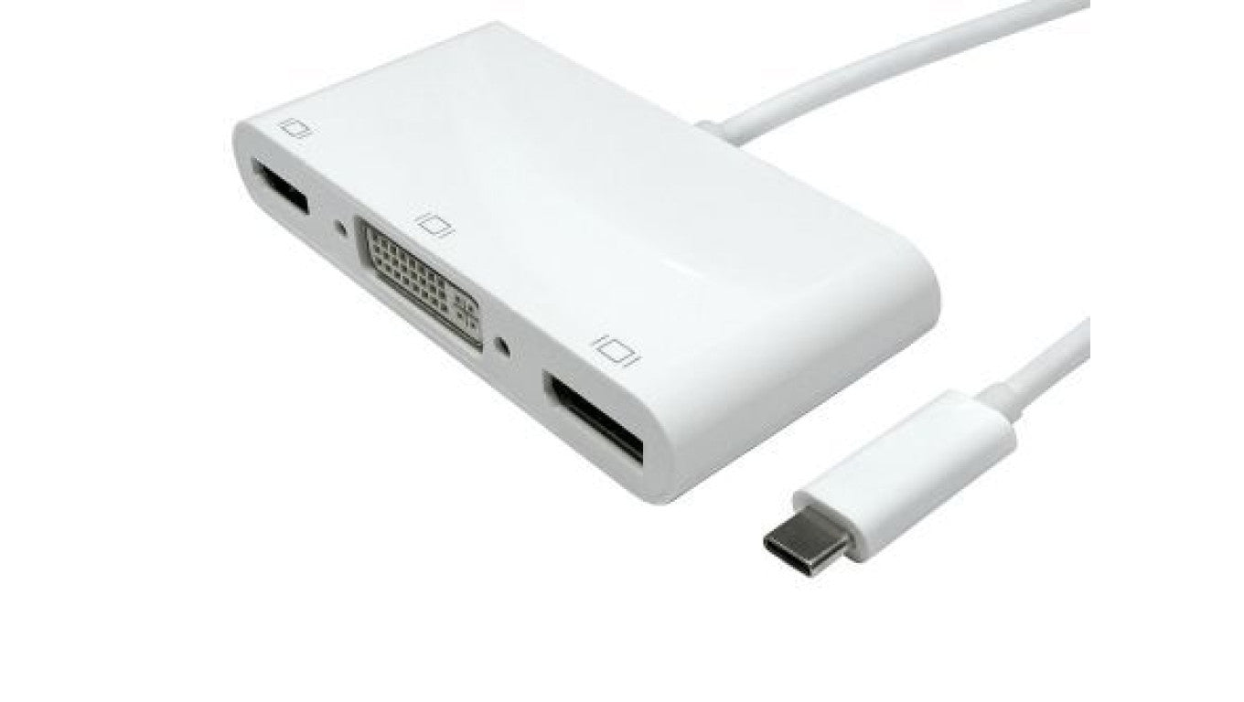 Adapter, do wyświetlaczy: 1, USB C, USB 3.1, DisplayPort, HDMI, VGA
