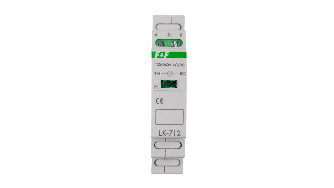 Lampka modułowa 1-fazowa zielona 130-260V AC/DC LK-712G-130-260V