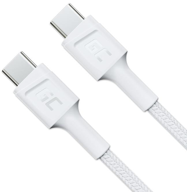 KABEL USB-C / USB-C Green Cell POWERSTREAM 200cm BIAŁY PD 60W ULTRA CHARGE QUICK CHARGE 3.0