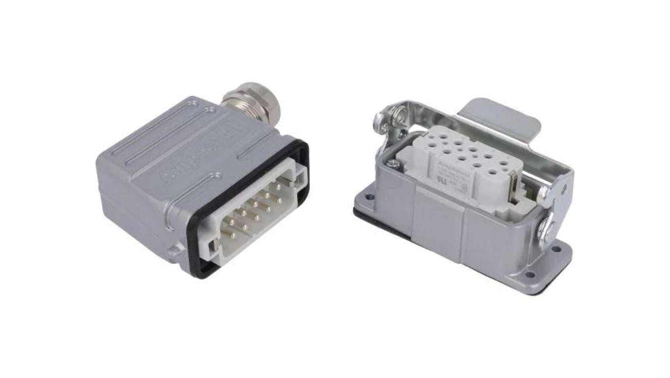 Złącze HDC męski + żeński C146 10-PIN 10+PE rozmiar A10 C146 10E010 921 4