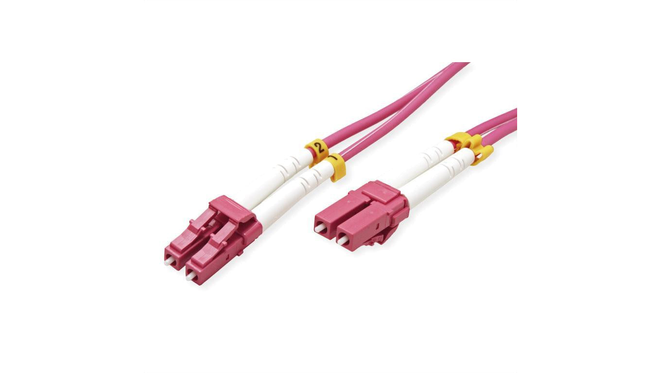 VALUE Kabel F.O. 50/125µm OM4, LC/LC, fioletowy, 2 m