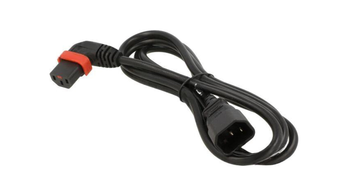 Kabel IEC C13 żeński kątowy prawy, IEC C14 męski 2m IL13P-R-C14-H05-3100-200