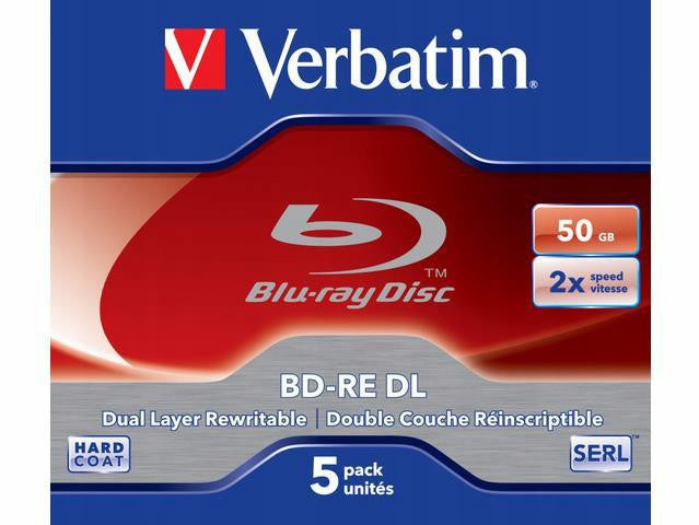 Płyty Blu-Ray Verbatim BD-RE DL SERL 50GB (5szt.)