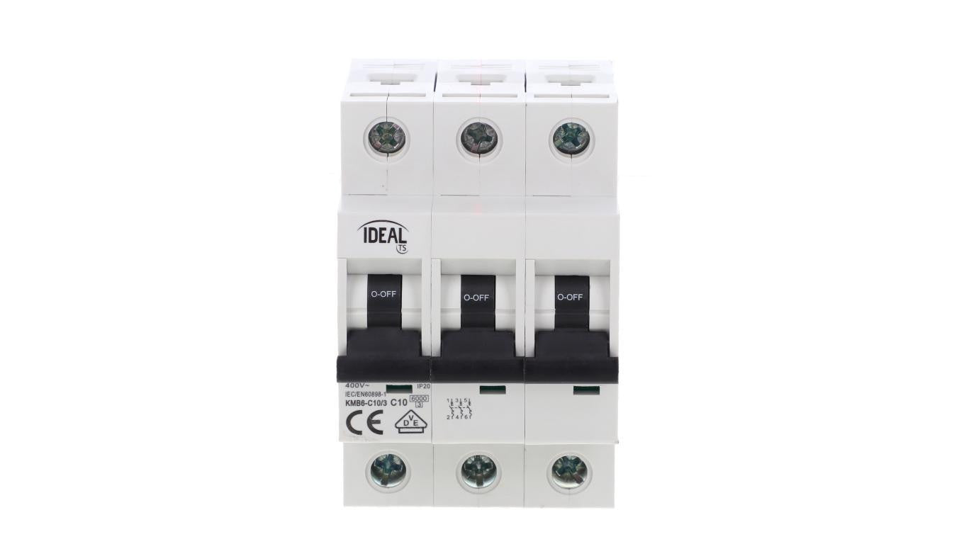 Wyłącznik nadprądowy 3P C 10A 6kA AC KMB6-C10/3 VDE 23163
