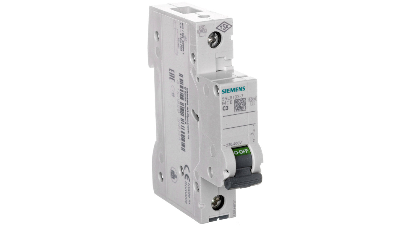 Wyłącznik nadprądowy 1P C 3A 6kA AC SENTRON 5SL6103-7