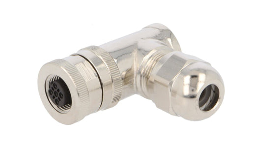 Złącze okrągłe M12 żeńskie kątowe ekranowane 5-PIN 60V PG7 T4112411051-000