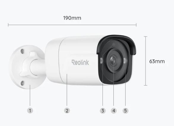 Kamera IP Reolink P330 8Mpix POE P2P IR 30m biała